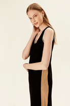 Yırtmaçlı Midi Boy Triko Elbise