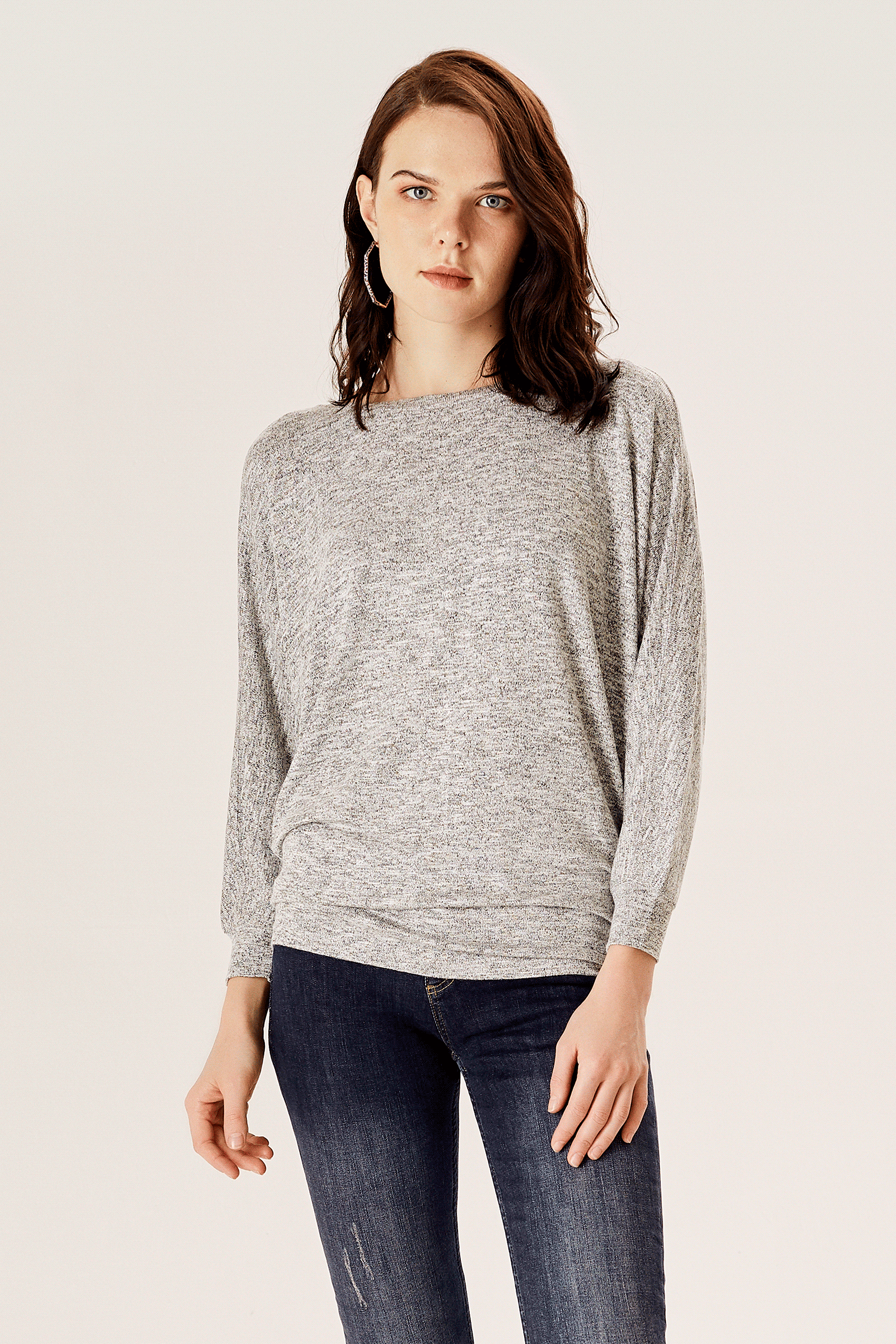 Yarasa Kollu Triko Bluz