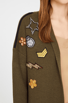 Arma Detaylı Uzun Triko Hırka