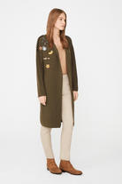 Arma Detaylı Uzun Triko Hırka