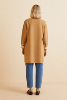 Kontrast Çizgili Triko Hırka