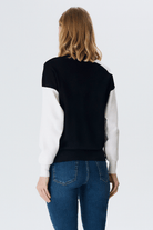 Asimetrik Kontrast Renkli Triko Bluz