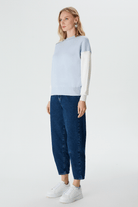 Asimetrik Kontrast Renkli Triko Bluz