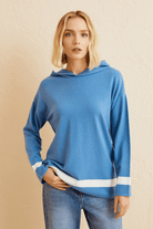 Kapüşonlu Triko Bluz