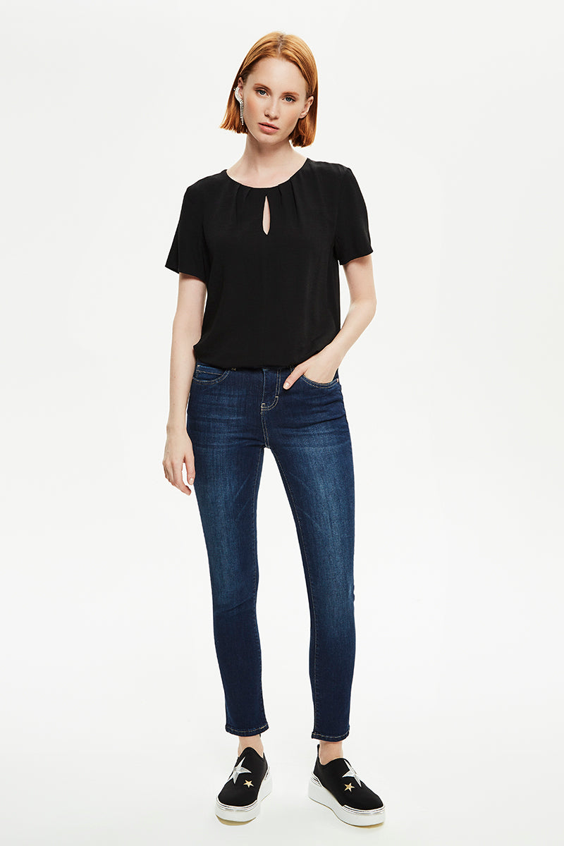 Boru Paça Bilek Boy Denim Pantolon