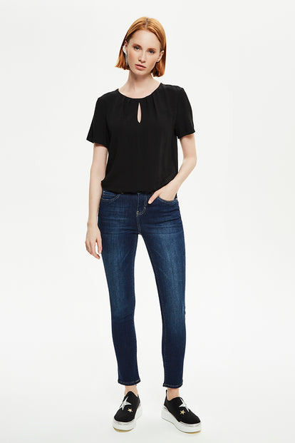 Boru Paça Bilek Boy Denim Pantolon