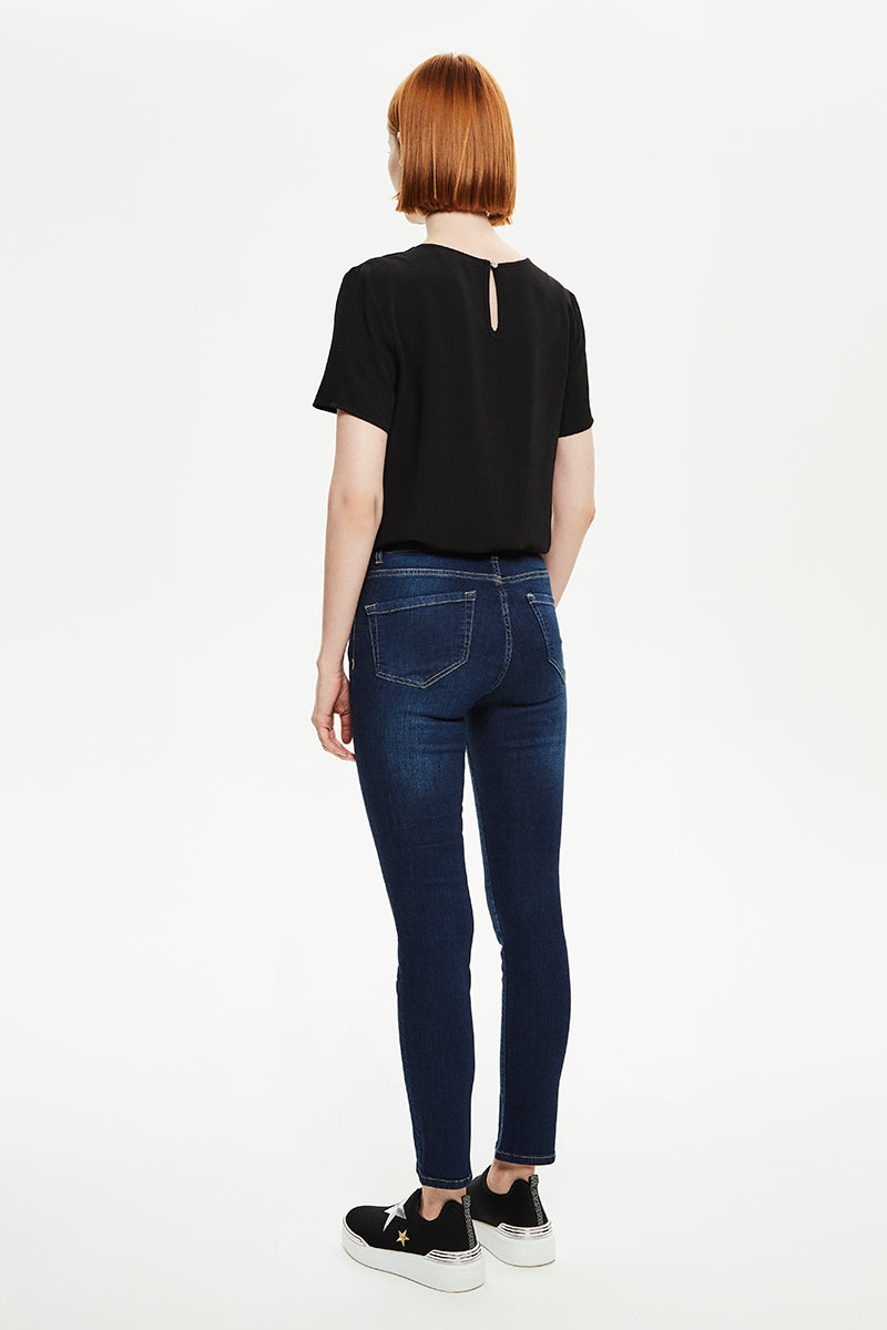 Boru Paça Bilek Boy Denim Pantolon