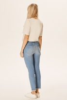 Bilek Boy Püsküllü Denim Pantolon