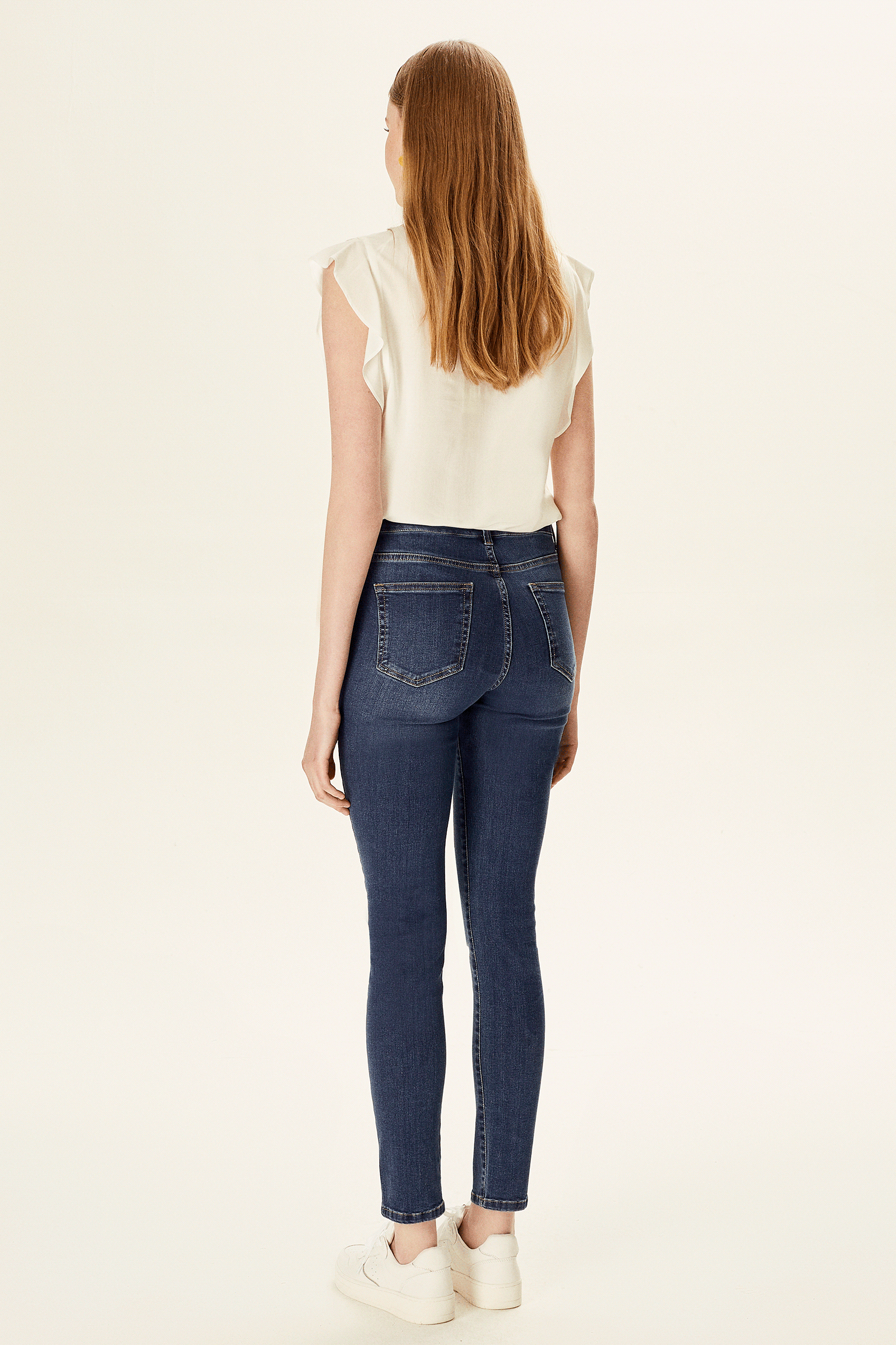 Dar Paça Denim Pantolon