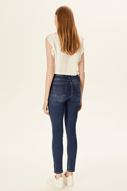 Dar Paça Denim Pantolon