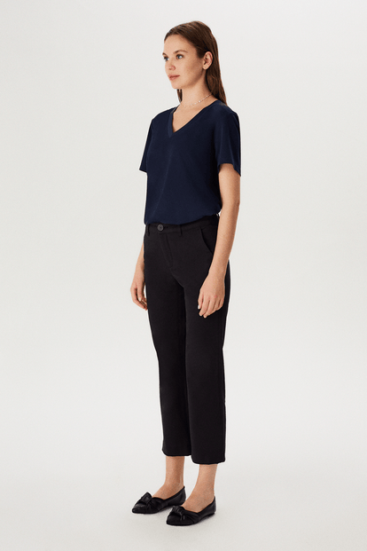 Kısa Paçalı Denim Pantolon