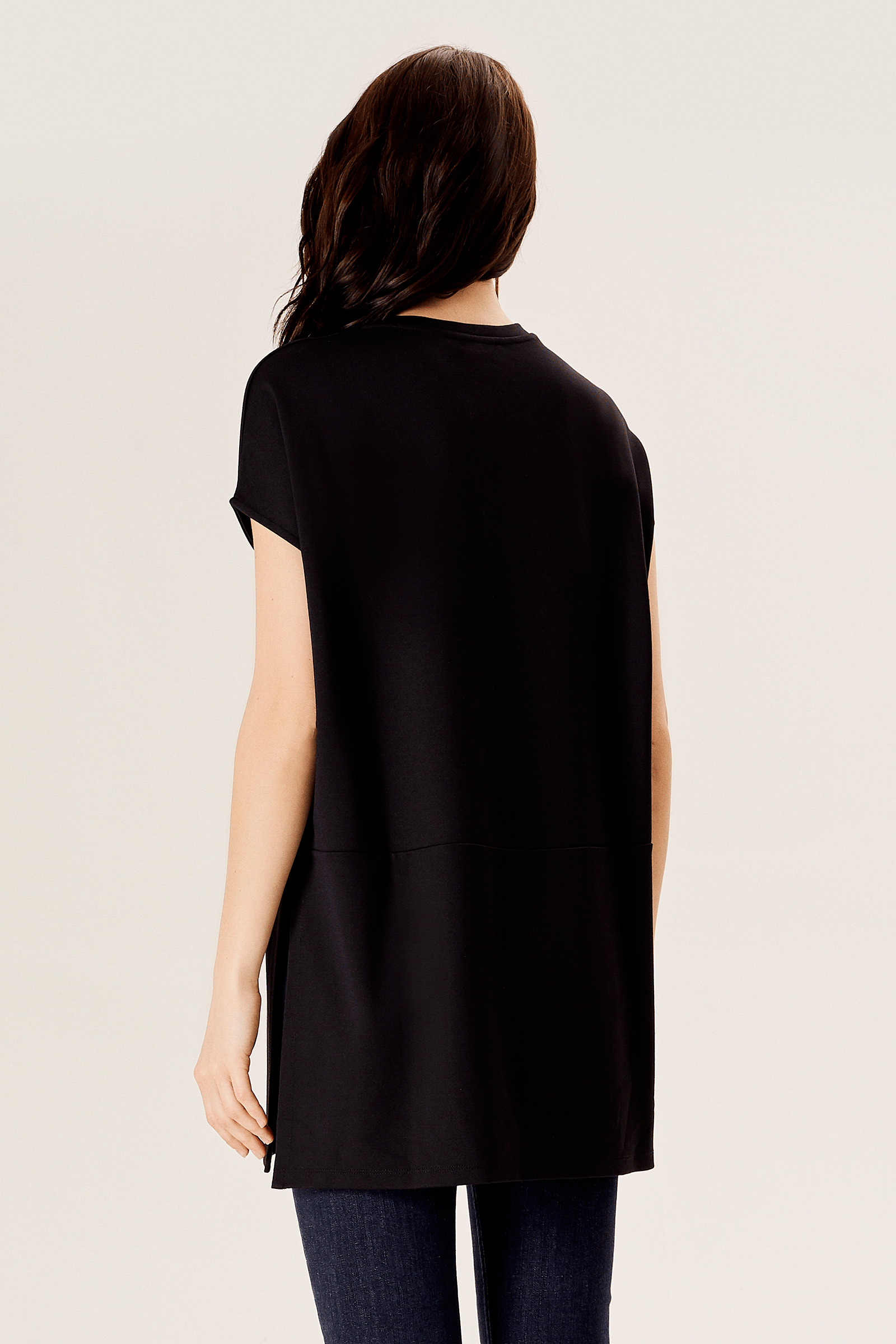 Yırtmaçlı Bol Kesim Örme Bluz