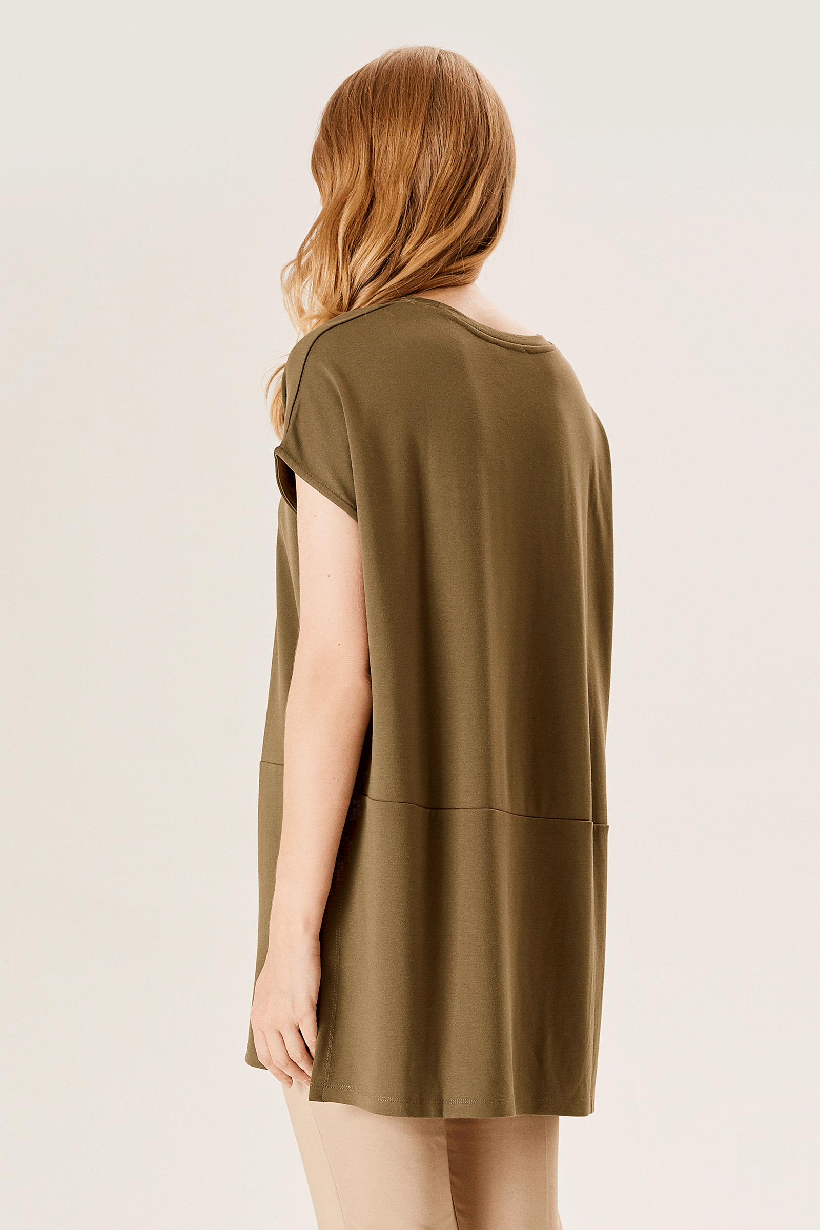 Yırtmaçlı Bol Kesim Örme Bluz