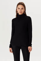 Balıkçı Yaka Omuzlar Büzgülü Penye Bluz