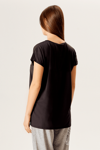 Kontrast Logo Baskılı T-Shirt